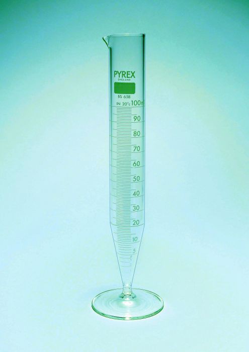 ống đong đáy nhọn, đế tròn 100ml PYREX 3400/04