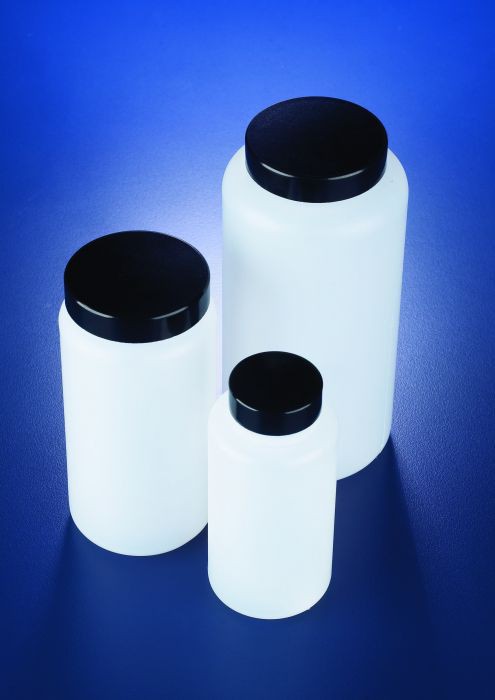 Chai nhựa HDPE miệng rộng, nắp đen 250ml Azlon BGC430P