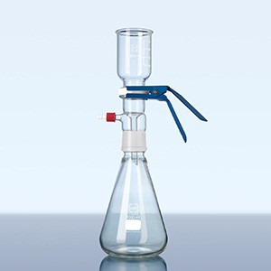 Bộ lọc có đệm PTFE và kẹp có thể sử dụng đĩa lọc, phễu 47mm,250ml, bình 1lít Duran 257105451