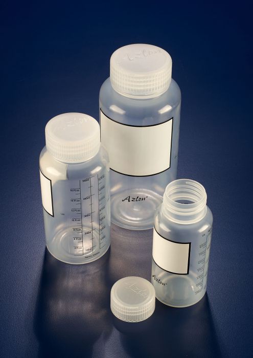 Chai nhựa miệng rộng 500ml, có ô để viết Azlon BWP0500PGRAD
