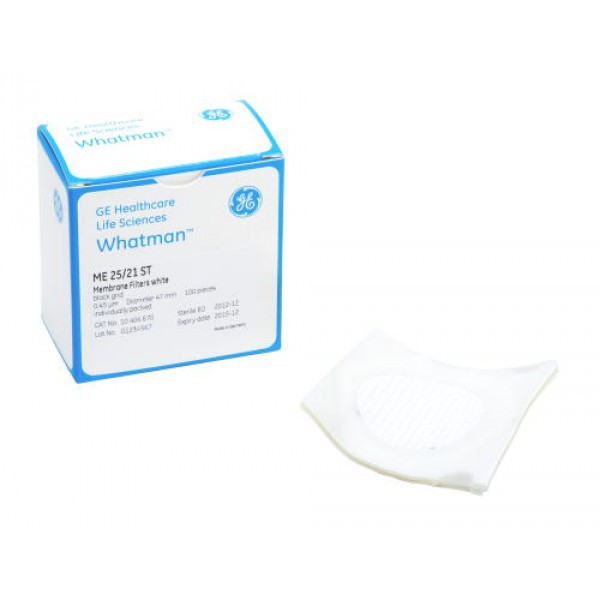 ME25/31 Màng lọc đen Mixed esters, tiệt trùng kẻ sọc trắng, 0.45um, 47mm Whatman 10409771