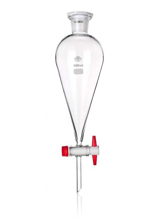 Bình lắng gạn quả lê khóa nhựa 50ml Simax 2030100000882