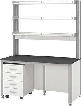 Bàn thí nghiệm áp tường có kệ HMRT-STFAS-1800 Hankook