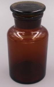 Chai thủy tinh nâu cổ mài miệng rộng Cordial Lab Trung Quốc 1404