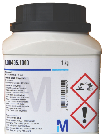 Oxalic acid dihydrate for analysis EMSURE® ACS,ISO,Reag. Ph Eur 1kg Merck 1004951000