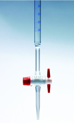 MBL Buret khóa nhựa, class B, 50ml, 1/10, vạch xanh Scilabware BRB076P