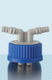 Nắp vặn GL 45 có 2 lỗ (OD 6-9mm), PP Duran 293102807