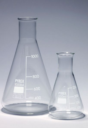 PYREX Bình tam giác cổ hẹp 100ml, bằng thủy tinh Scilabware 1130/06D