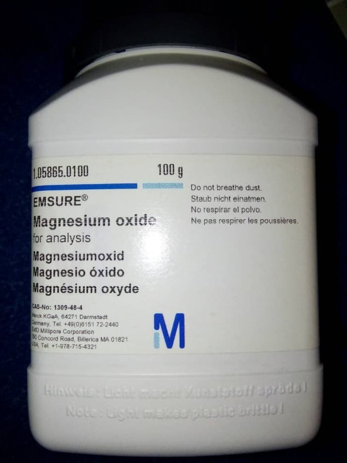 Magnesium oxide for analysis EMSURE® 100g Merck 1058650100