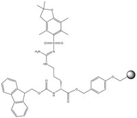 Fmoc-D-Arg(Pbf)-Wang resin (100-200 mesh) Novabiochem® 1g Merck 8561640001