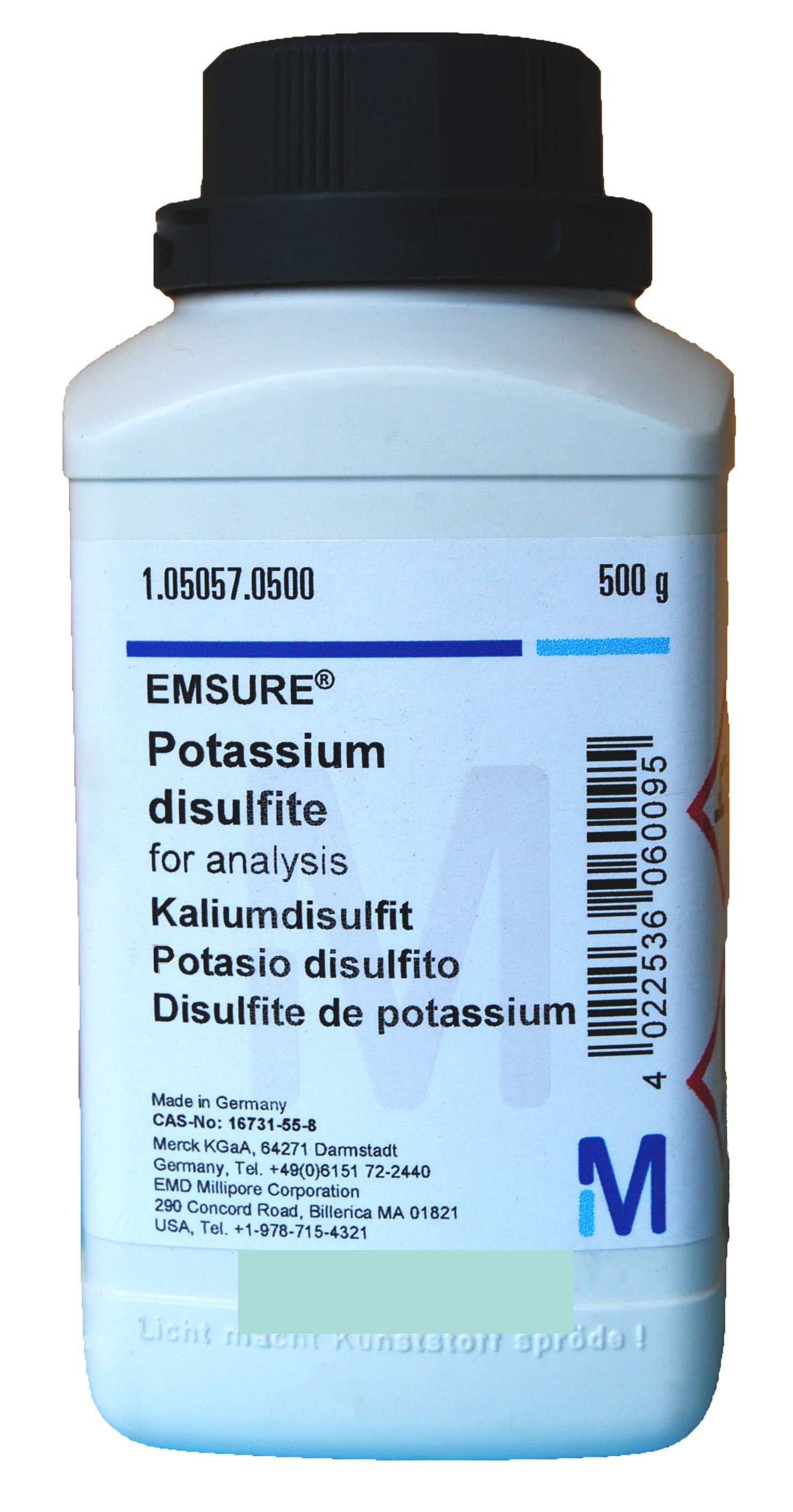 Potassium disulfite for analysis EMSURE®  500g Merck 1050570500