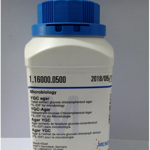 YGC agar Yeast extract glucose chloramphenicol agar FIL-IDF for microbiology 500g merck 1160000500