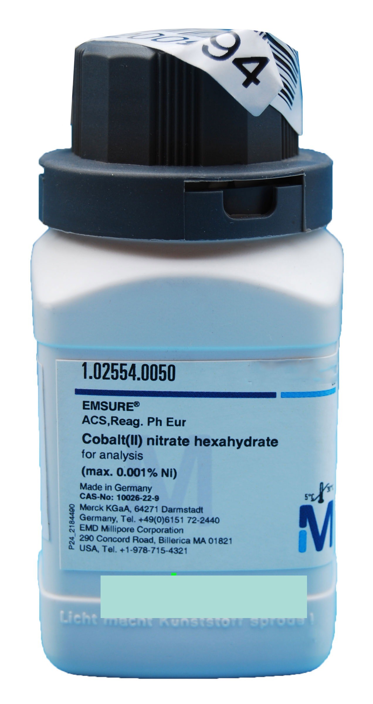 Cobalt(II) nitrate hexahydrate for analysis (max. 0.001% Ni) EMSURE® ACS,Reag. Ph Eur 50g Merck 1025540050