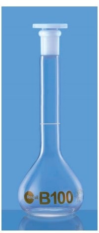 Bình định mức class B nắp nhựa 100ml Borosil 5642016D