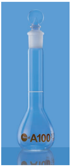 Bình định mức miệng rộng class A 50ml Borosil 5643012