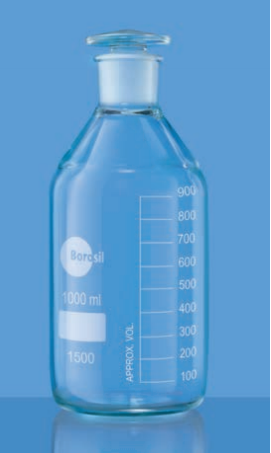 Chai trung tính nắp mài 250mL Borosil 1500021