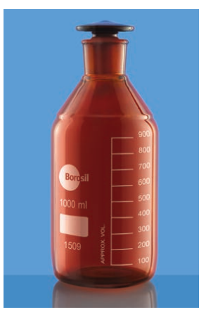 Chai trung tính nâu hổ phách 1l Borosil 1509029