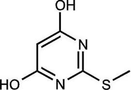 4,6-Dihydroxy-2-methylmercaptopyrimidine, 97% 1g Acros 114970010
