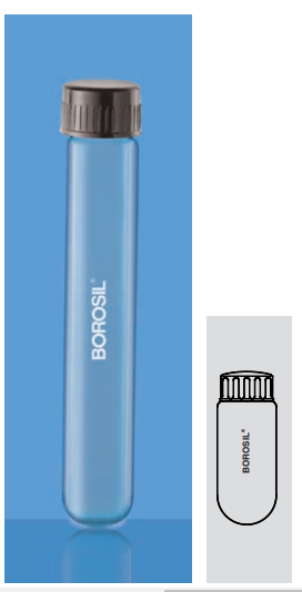 Ống nghiệm đáy tròn nắp vặn 60ml Borosil 9900013