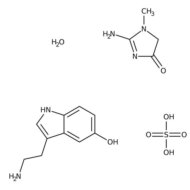 Serotonin creatinine sulfate monohydrate, 99%, 1g Acros 132680010