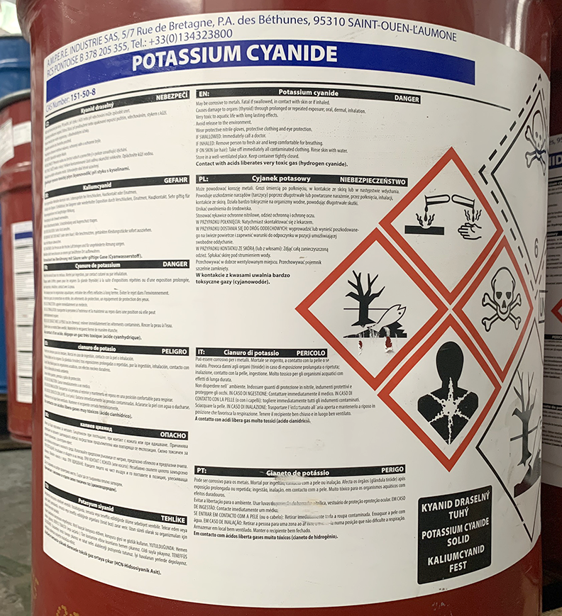 Potassium cyanide KCN 99%, Mỹ, 50kg/thùng 151-50-8