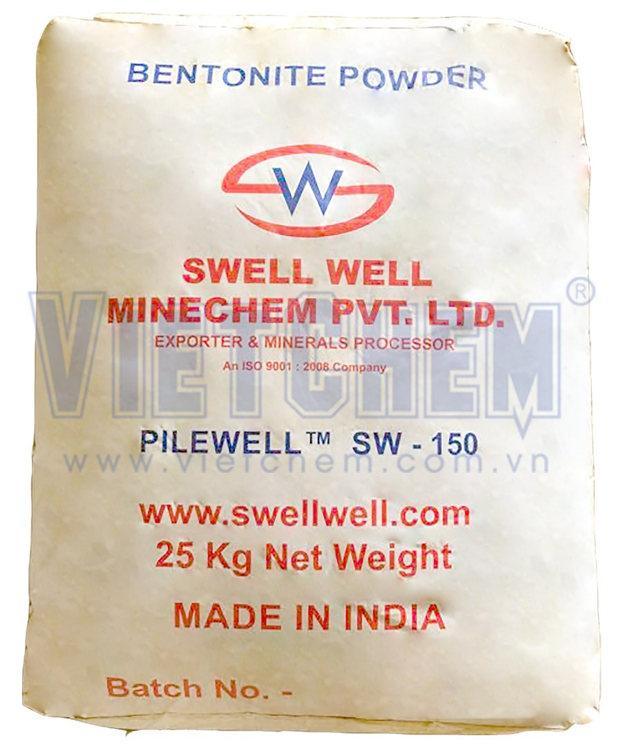 Bột Đất Sét Bentonite Ấn Độ, 25kg/bao bentonite