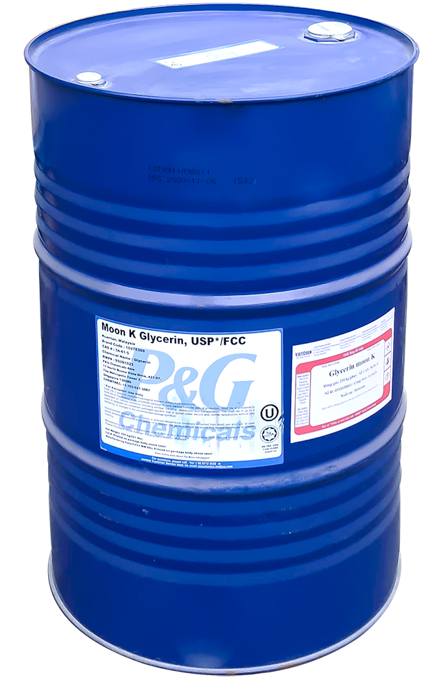 Glycerin C3H8O3, Malaysia, 268kg/phuy 56-81-5