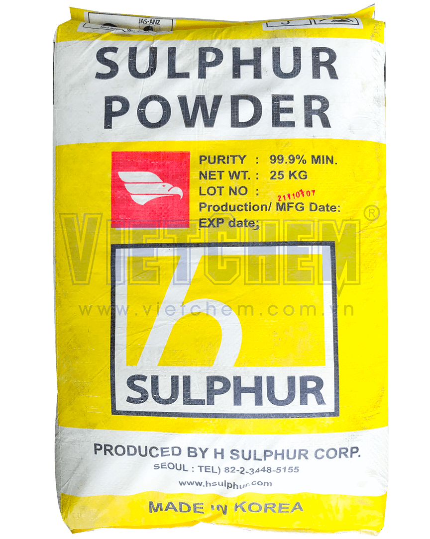 Sulfur S 99%, Hàn Quốc, 25kg/bao 7704-34-9