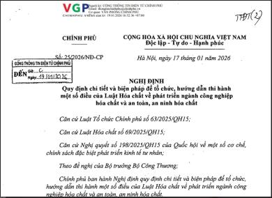 Phân Tích Nghị định 25/2026/NĐ-CP Hướng Dẫn Luật Hóa Chất Mới Nhất