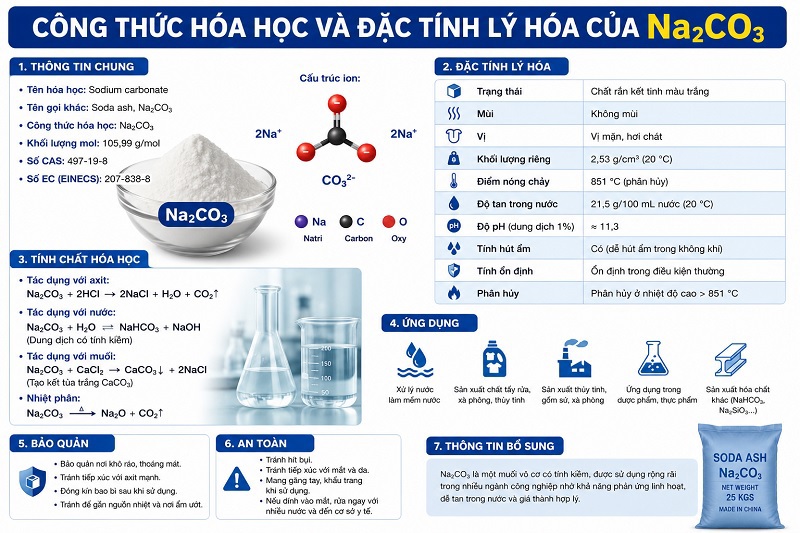Soda Ash Là Gì? Công Dụng Của Na2CO3 Trong Công Nghiệp 2026