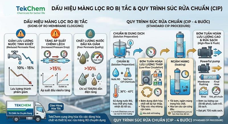 Dấu Hiệu Màng Lọc RO Bị Tắc Và Hướng Dẫn Quy Trình Súc Rửa Chuẩn
