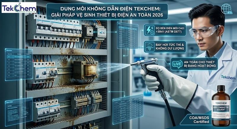 Dung môi không dẫn điện là gì? Giải pháp vệ sinh thiết bị điện