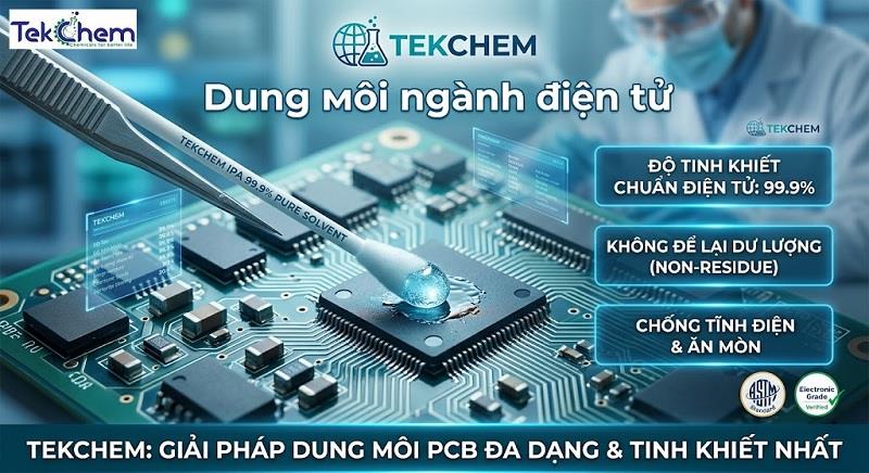 Dung môi ngành điện tử là gì? Các loại an toàn & hiệu quả