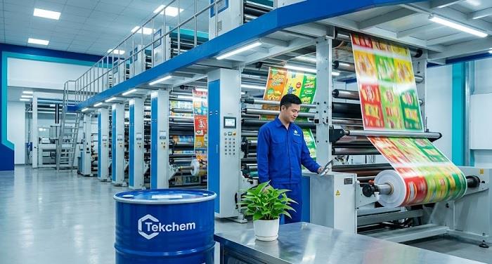Dung môi pha mực in ống đồng không mùi: Giải pháp bao bì xanh 2026