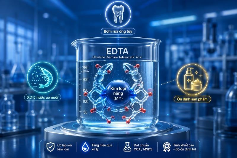  EDTA Là Gì? Phân Tích Chuyên Sâu Về Hóa Chất Tạo Phức Đa Năng & Ứng Dụng 2026