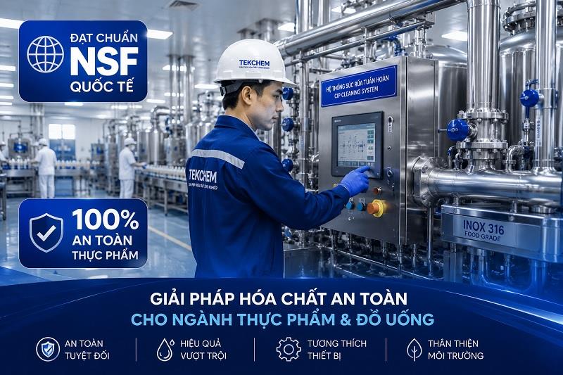 Hóa Chất Làm Sạch Dây Chuyền Thực Phẩm Chuẩn NSF Tốt Nhất 2026