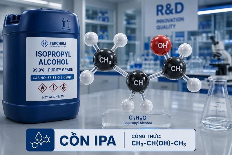 Isopropyl Alcohol (IPA) là gì? Tính chất, Ứng dụng & Báo Giá